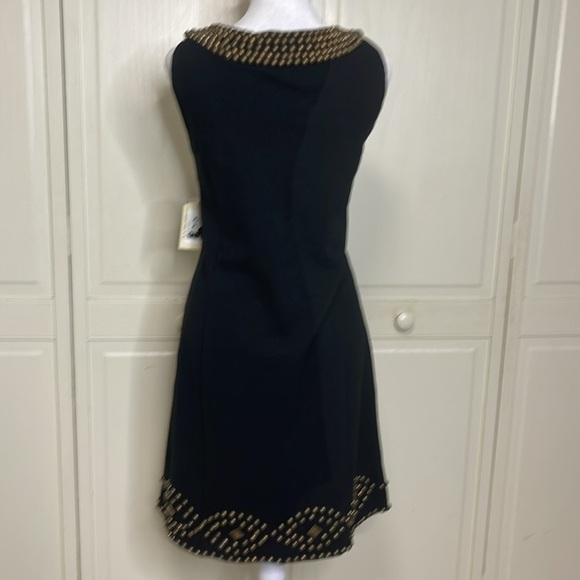 Eci Women’s Studded Black Stretch Cocktail Dress Sleeveless No size tag NWT - Picture 6 of 12